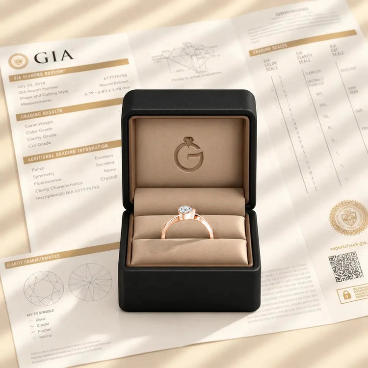 Verlobungsring SWING Roségold in Ringbox mit GIA-Zertifikat – Trauringmacher München & Freising