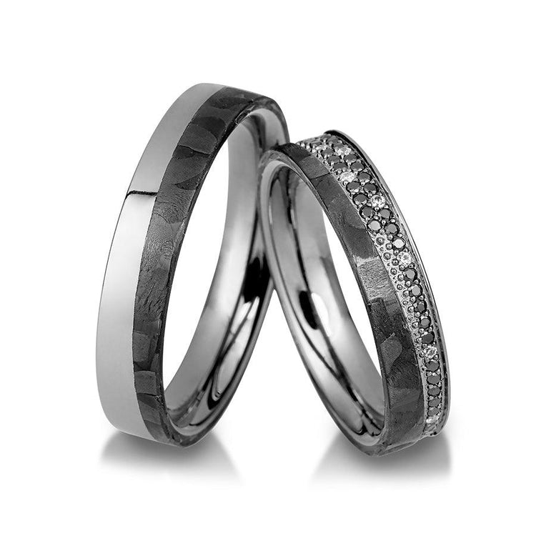 BREUNING Trauringe Graugold & Carbon CARBON STARS 48/06525 - Trauringmacher