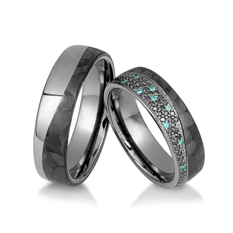 BREUNING Trauringe Graugold & Carbon CARBON STARS 48/06529 - Trauringmacher