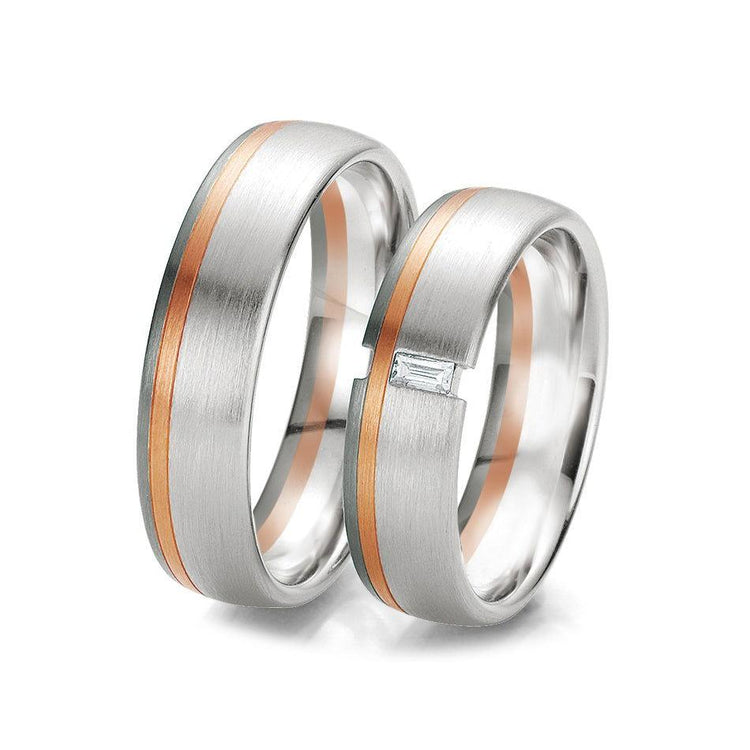 BREUNING Trauringe Mehrfarbig BLACK AND WHITE 48/06114 - Trauringmacher