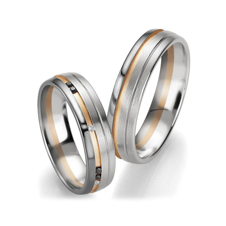 BREUNING Trauringe Mehrfarbig BLACK AND WHITE 48/06406 - Trauringmacher