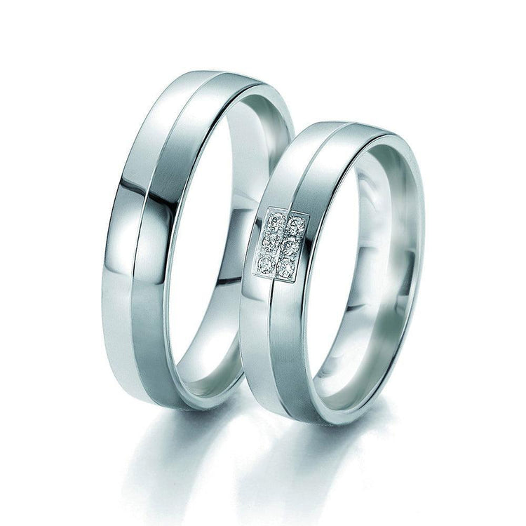 BREUNING Trauringe Weißgold & Graugold BLACK AND WHITE 48/06120 - Trauringmacher