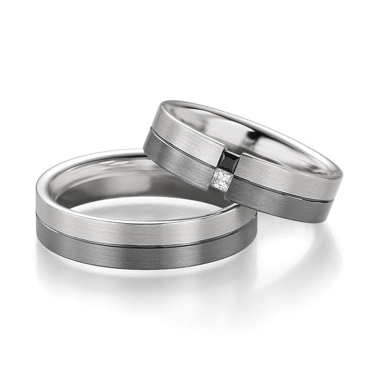 BREUNING Trauringe Weißgold & Graugold BLACK AND WHITE 48/06402 - Trauringmacher