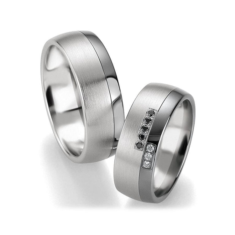 BREUNING Trauringe Weißgold & Graugold BLACK AND WHITE 48/06410 - Trauringmacher