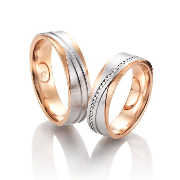 BREUNING Trauringe Weißgold & Rotgold BREUNING DESIGN 48/05262 - Trauringmacher