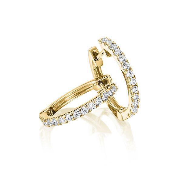 Creolen Gelbgold 750/- 18ct mit Diamanten zus. 0.28ct | TM-1753-GG - Trauringmacher