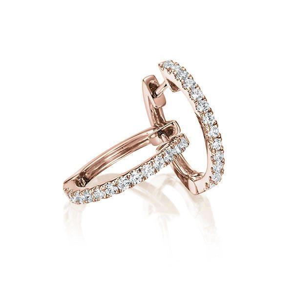 Creolen Rosegold 750/- 18ct mit Diamanten zus. 0.28ct | TM-1753-RG - Trauringmacher