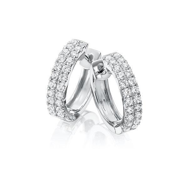 Creolen Weißgold 750/- 18ct mit Diamanten zus. 0.65ct | TM-1755-WG - Trauringmacher