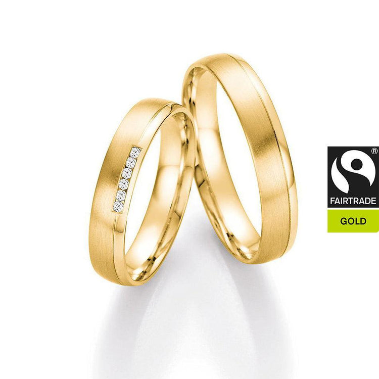 FAIR TRADE GOLD Trauringe Gelbgold mit Diamanten - Trauringmacher