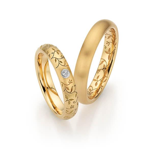 FISCHER Trauringe Apricotgold AUGENWEIDE 38-07432-040 - Trauringmacher