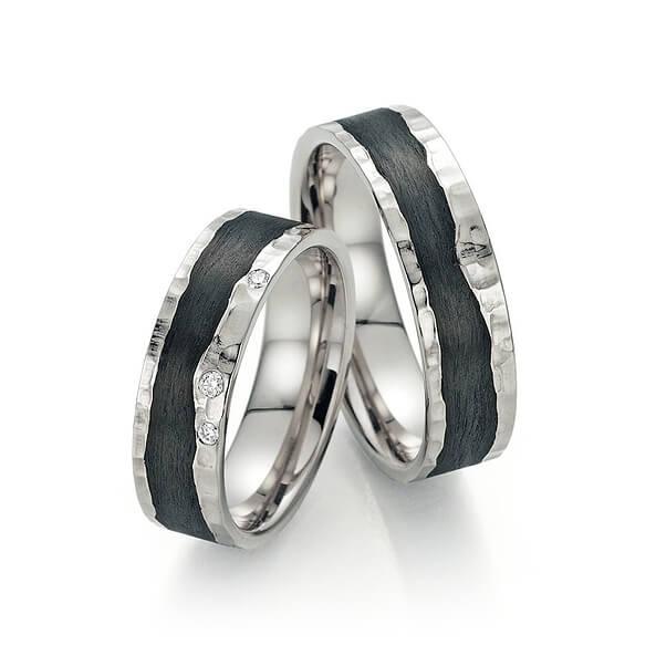 FISCHER Trauringe Carbon & Palladium  FREE SPIRIT 23-01220-060 - Trauringmacher