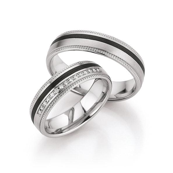 FISCHER Trauringe Carbon & Platin BLISS 23-01660-055 - Trauringmacher