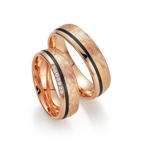FISCHER Trauringe Carbon & Rosegold ON FIRE 23-01470-060 - Trauringmacher