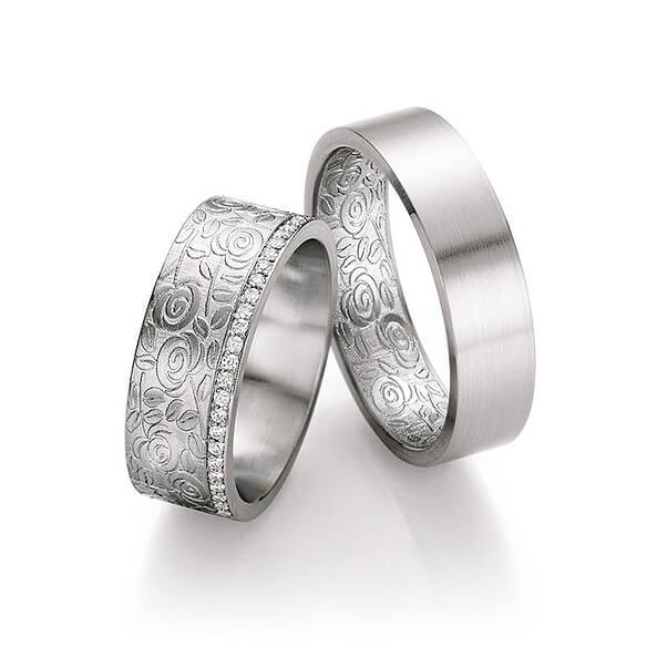 FISCHER Trauringe Platin BLÜTEZEIT 48-15471-075 - Trauringmacher