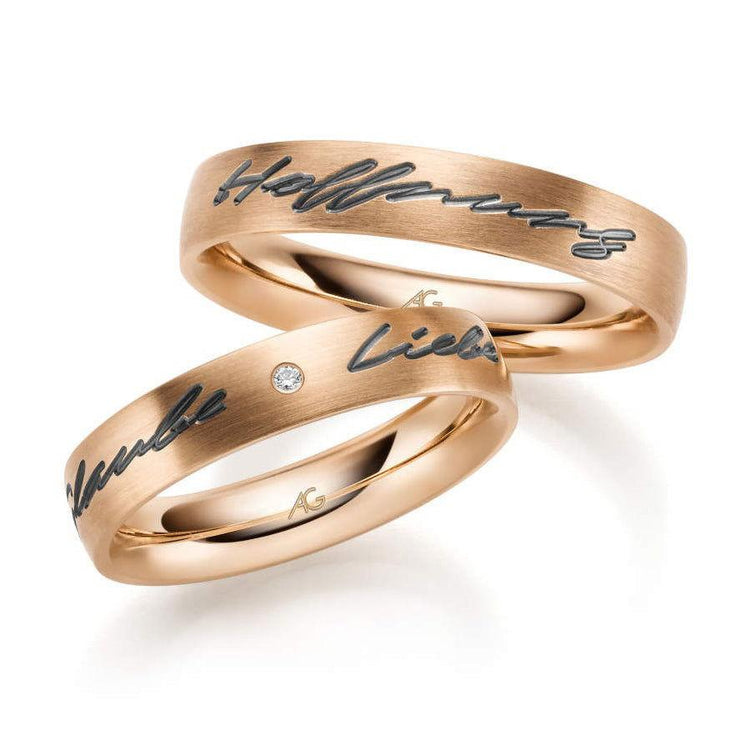 GERSTNER Trauringe GLAUBE LIEBE HOFFNUNG Rosegold 31139/4.5 - Trauringmacher