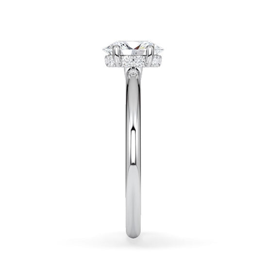 Verlobungsring Platin 950 mit Diamant I AMORE OVAL
