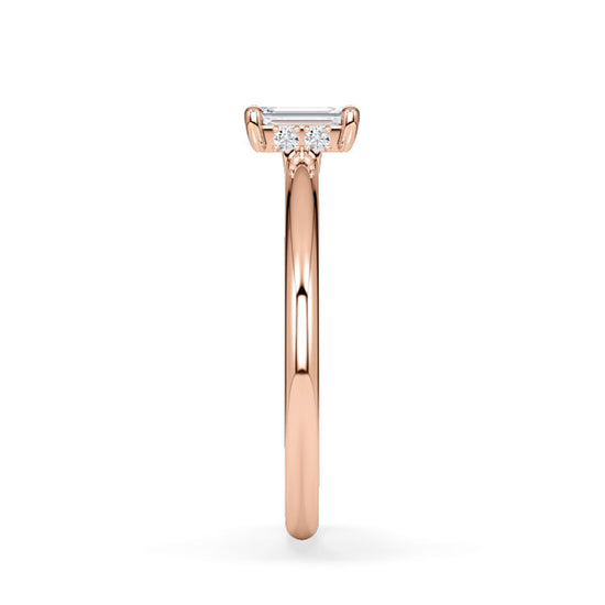 Verlobungsring Rosegold 585 mit Diamant I AMORE EMERALD