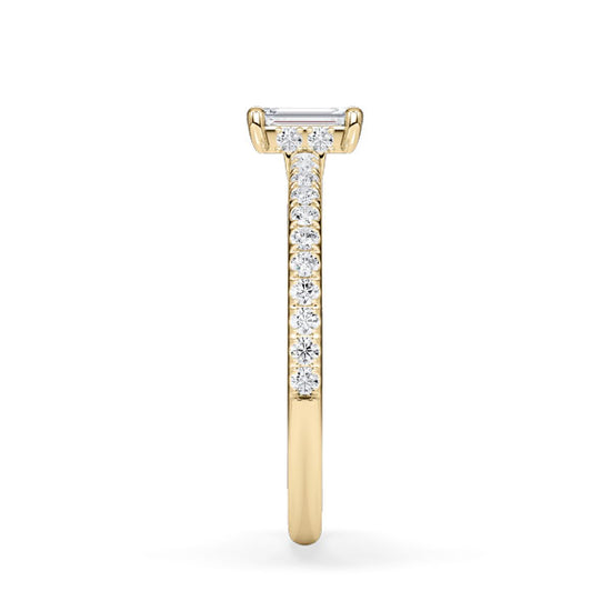 Verlobungsring Gelbgold 585 mit Diamant I AMORE EMERALD PAVE