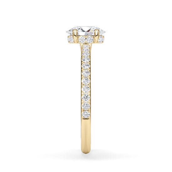 Verlobungsring Gelbgold 585 mit Diamanten I AMORE OVAL PAVE