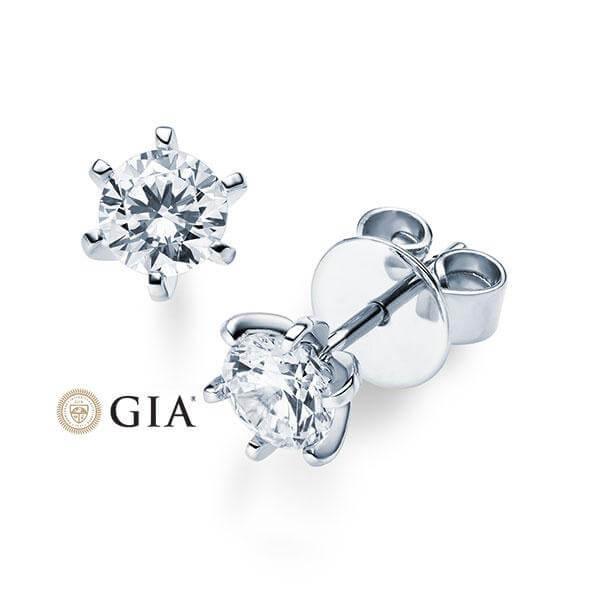 Ohrstecker Weißgold 585/- 14ct mit Diamanten zus. 0.60ct | RIEMLING - Trauringmacher München