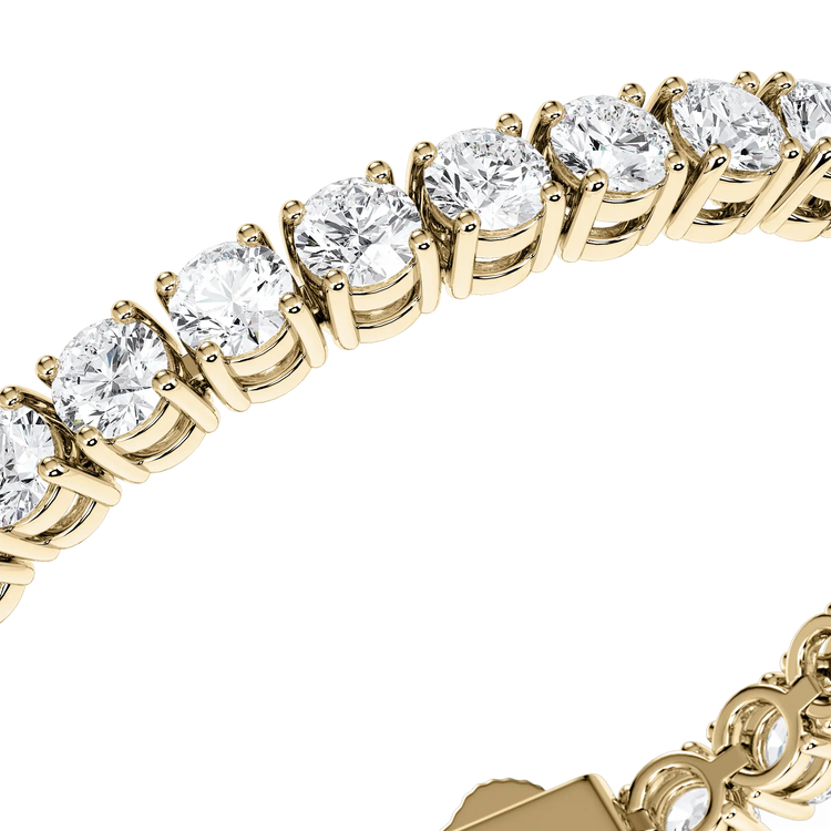 Tenniskette Gelbgold Gold Diamantkette Diamanten Hochwertig Edelmetall Weißgold Brillanten