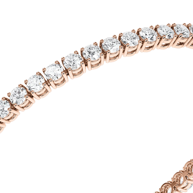 Tenniskette Diamantkette Rotgold Rosegold Gold Edelmetall Kette Hochwertig