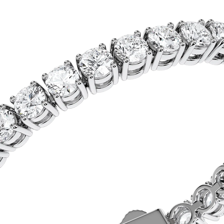 Tenniskette Weißgold Diamantenkette Diamanten Nahaufnahme Gold Brillanten