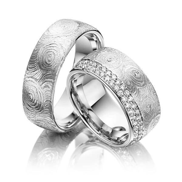 Trauringe Platin mit Diamanten RU-1423-PT (PAARPREIS) - Trauringmacher München