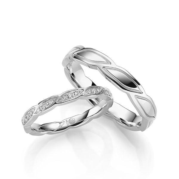 Trauringe Platin mit Diamanten RU-1705-PT (PAARPREIS) - Trauringmacher München