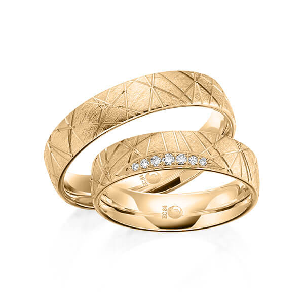 Trauringe Rosegold mit Diamanten RU-1607-ROSE (PAARPREIS) - Trauringmacher München