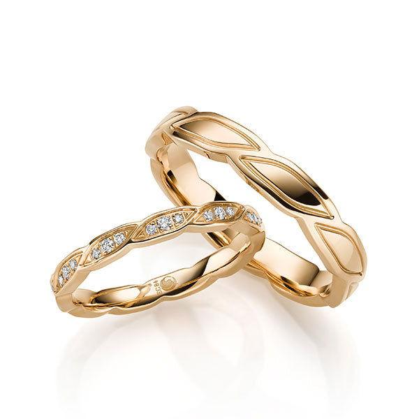 Trauringe Rosegold mit Diamanten RU-1705-ROSE (PAARPREIS) - Trauringmacher München