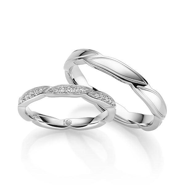 Trauringe Weißgold mit Diamanten RU-1706-WG (PAARPREIS) - Trauringmacher München