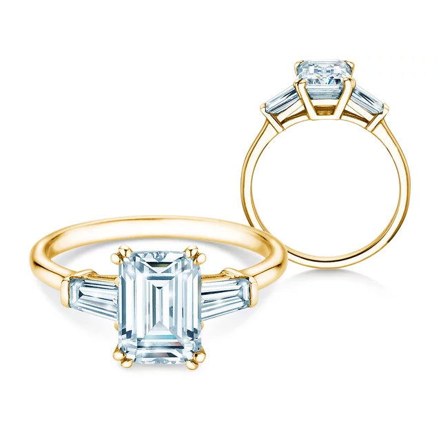 Verlobungsring Gelbgold 750/- 18ct mit Diamanten zus. 1.30ct | EMERALD SKY - Trauringmacher München