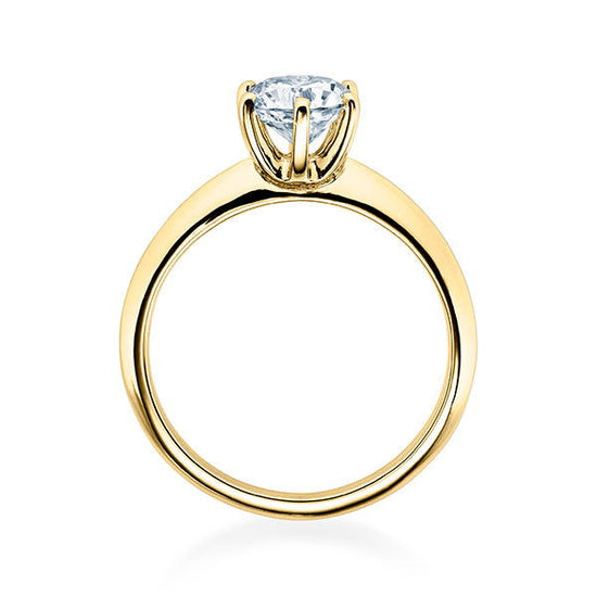 Verlobungsring Gelbgold 750/- 18k mit Diamant ab 0.30ct | ASK - Trauringmacher München