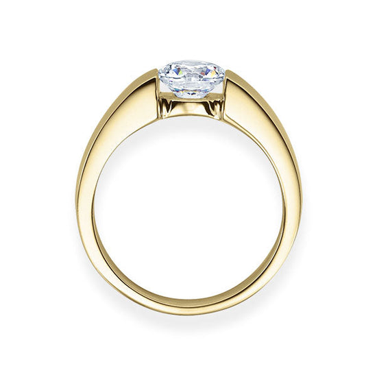 Verlobungsring Gelbgold 750/- 18k mit Diamant ab 0.30ct | LEILA - Trauringmacher München