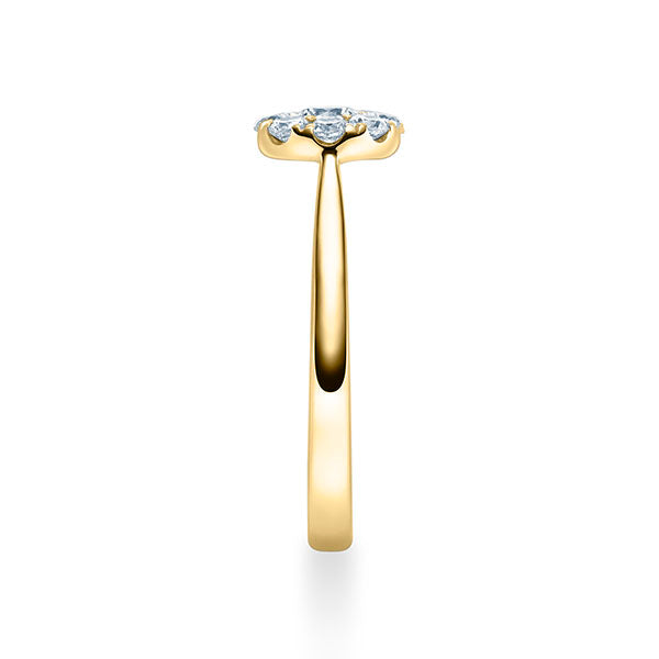 Verlobungsring Gelbgold 750/- mit Diamanten zus. 0.40ct | HALO - Trauringmacher München