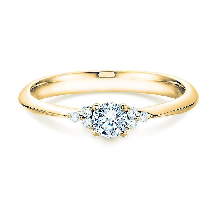 Verlobungsring Gelbgold mit Diamanten zus. 0.31ct | GLORY - Trauringmacher München