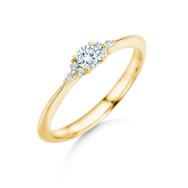 Verlobungsring Gelbgold mit Diamanten zus. 0.31ct | GLORY - Trauringmacher München