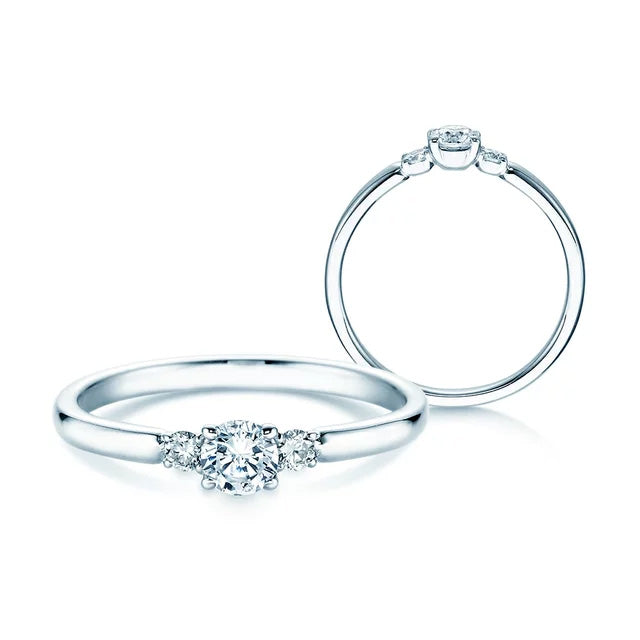 Verlobungsring Platin 950 mit Diamanten zus. 0.30ct | GLORY PETITE - Trauringmacher München