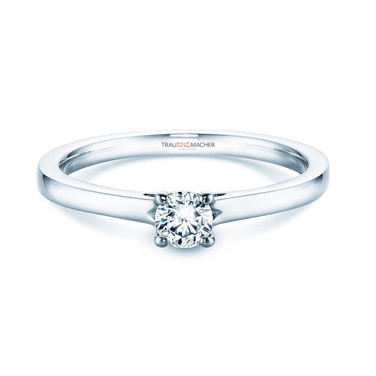 Verlobungsring Platin mit Diamant 0,25ct | HERZLOVE - Trauringmacher München