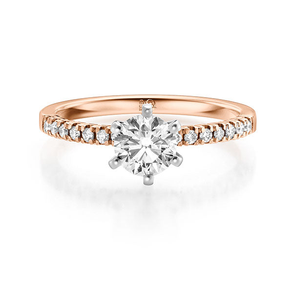Verlobungsring Rosegold/- 750 mit Diamanten 1.14ct | SKY - Trauringmacher München