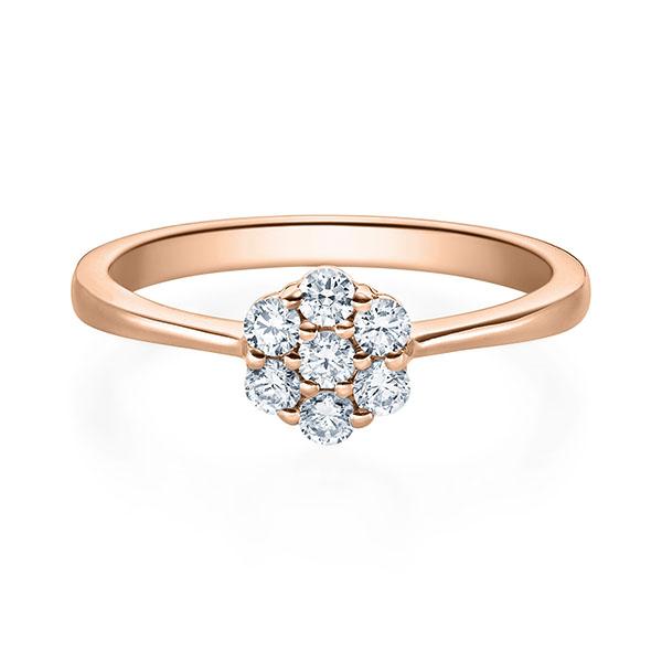 Verlobungsring Rosegold 750/- mit Diamanten zus. 0.25ct | FLOWER - Trauringmacher München