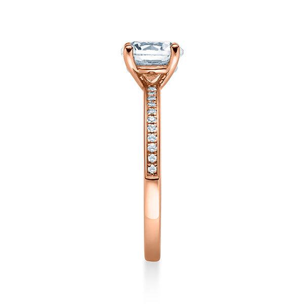 Verlobungsring Rosegold 750/- mit Diamanten zus. 0.28ct | EVA - Trauringmacher München