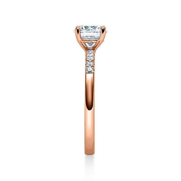 Verlobungsring Rosegold 750/- mit Diamanten zus. 0.33ct | DIAMORE - Trauringmacher München