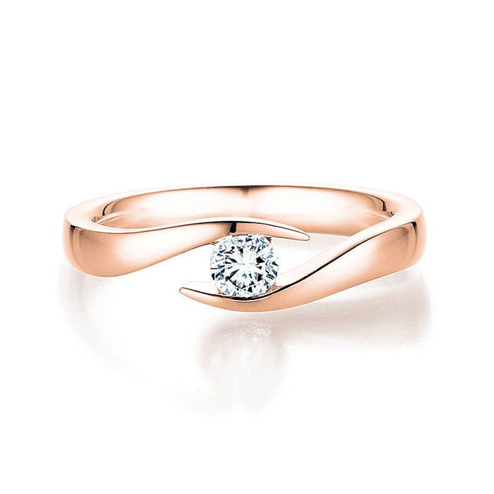 Verlobungsring Rosegold mit Diamant 0,25ct | TWIST - Trauringmacher München