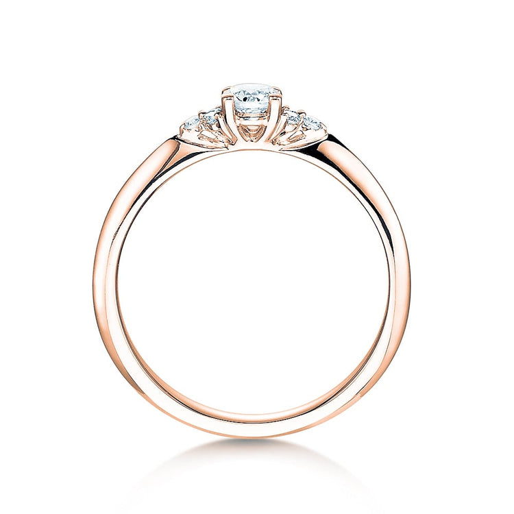 Verlobungsring Rosegold mit Diamanten zus. 0.21ct | GLORY - Trauringmacher München