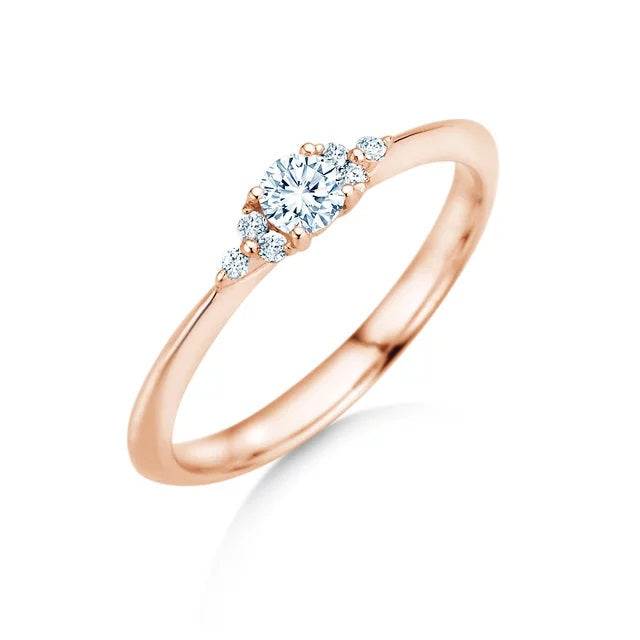 Verlobungsring Rosegold mit Diamanten zus. 0.31ct | GLORY - Trauringmacher München