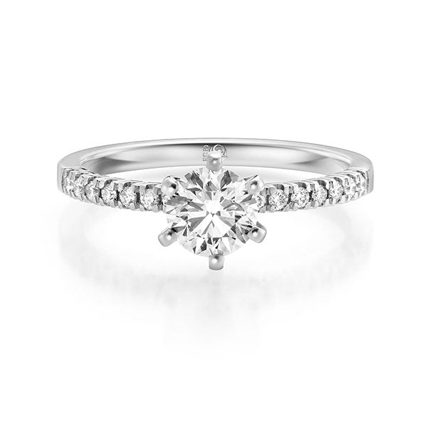 Verlobungsring Weißgold/- 750 mit Diamanten 0,64ct | SKY - Trauringmacher München