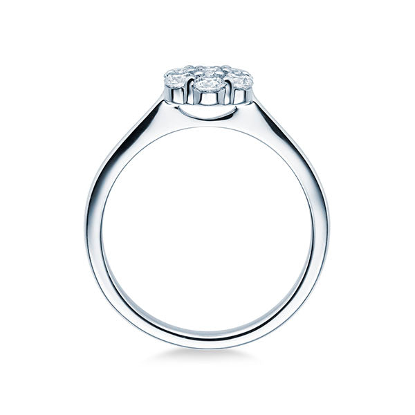 Verlobungsring Weißgold 750/- mit Diamanten zus. 0.25ct | FLOWER - Trauringmacher München