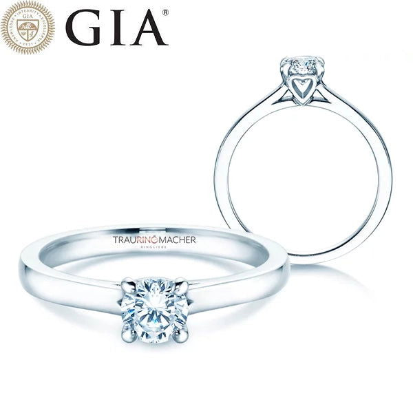 Verlobungsring Weißgold mit Diamant 0,50ct | HERZLOVE - Trauringmacher München